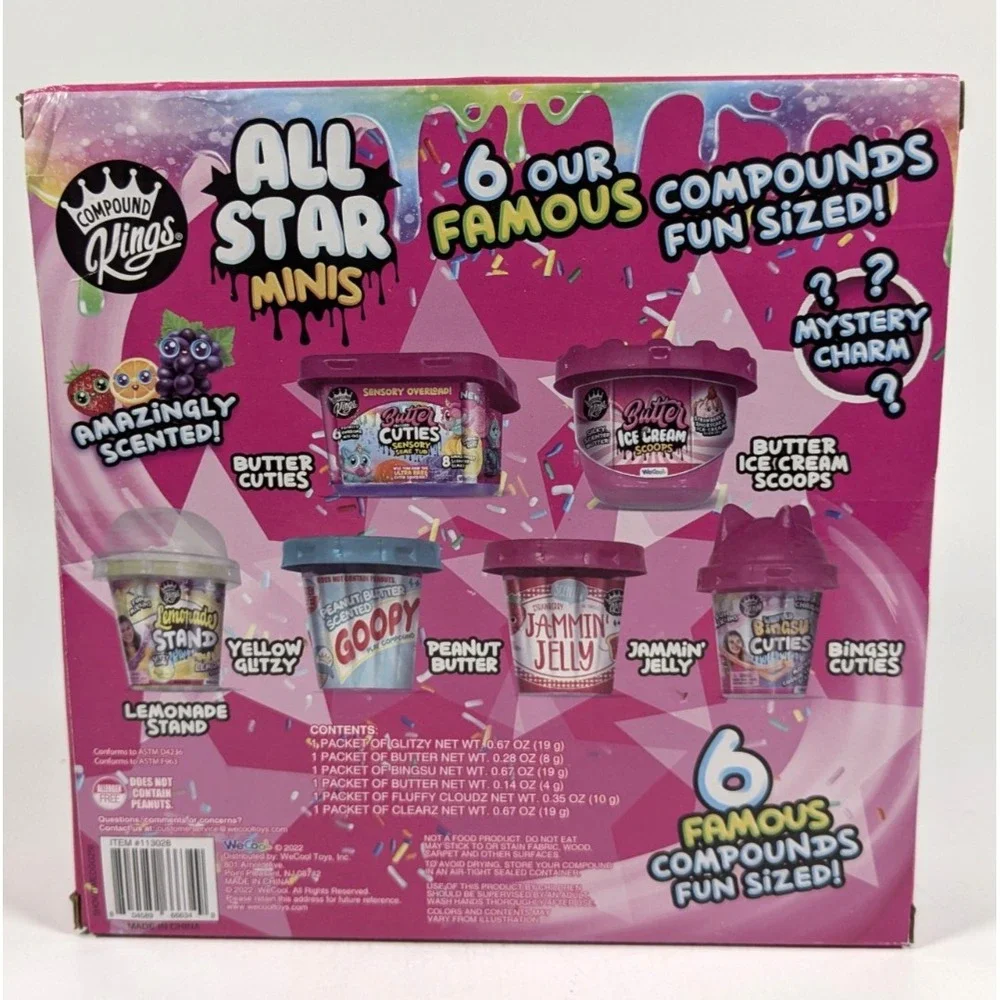 WeCool Compound Kings All Star Minis 6 Fun Sized Scented Compounds Mystery Charm